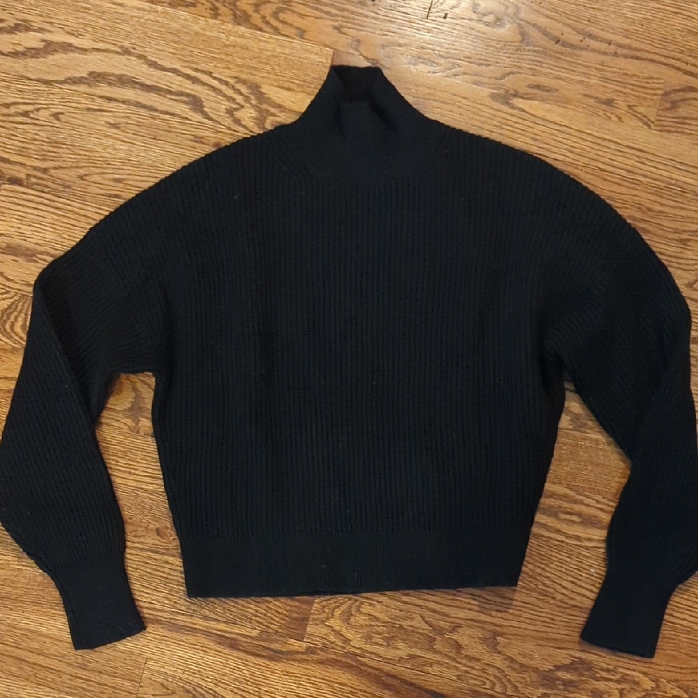 J. Crew Classic Black Turtleneck Sweater